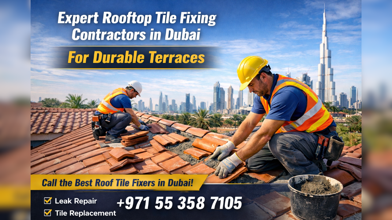 rooftop tile fixing contractors Dubai