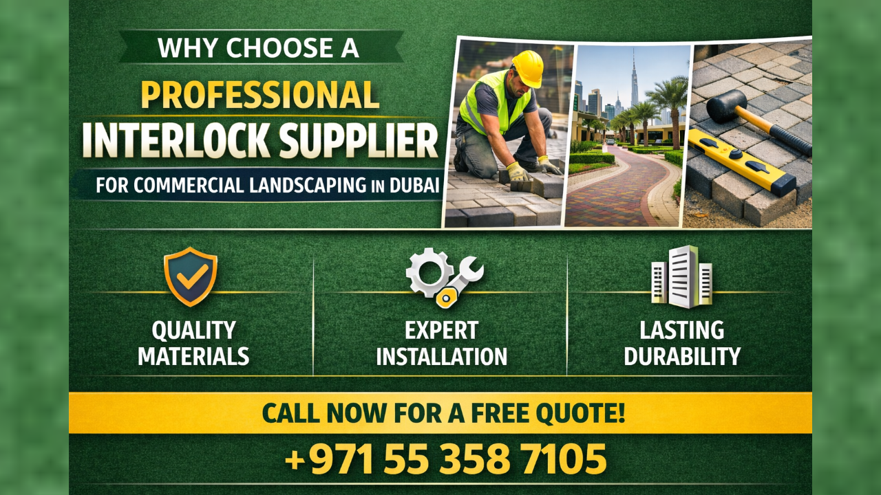 interlock supplier for commercial landscaping Dubai