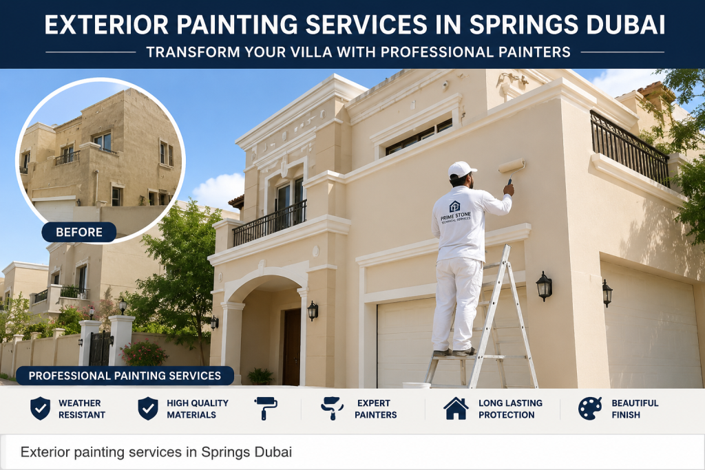 exterior painting services in springs dubai Prime Stone Technical
