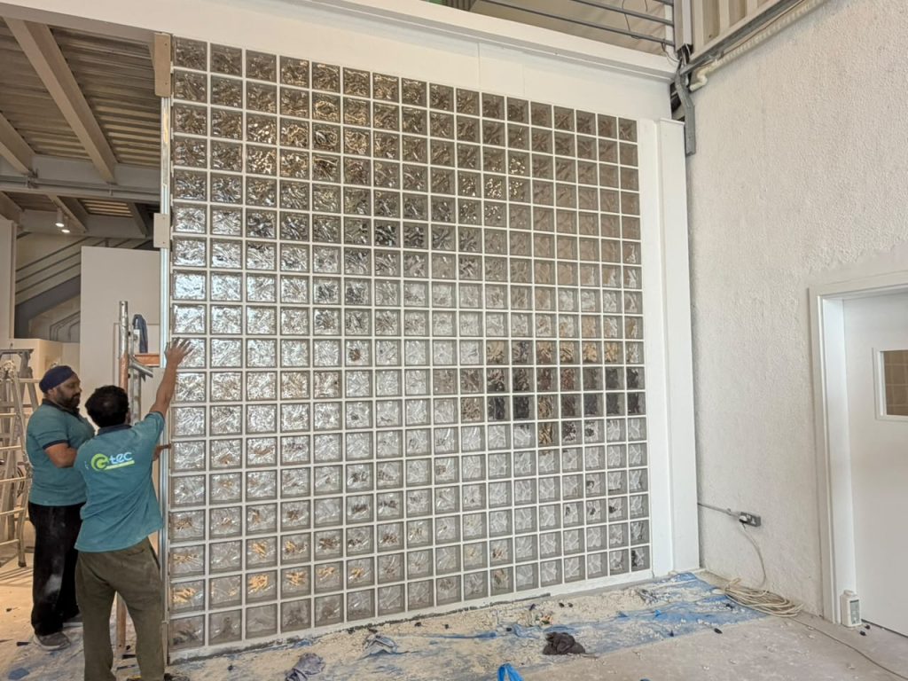 Glass Blocks Supply Installation in Al Quoz Dubai 1 Prime Stone Technical