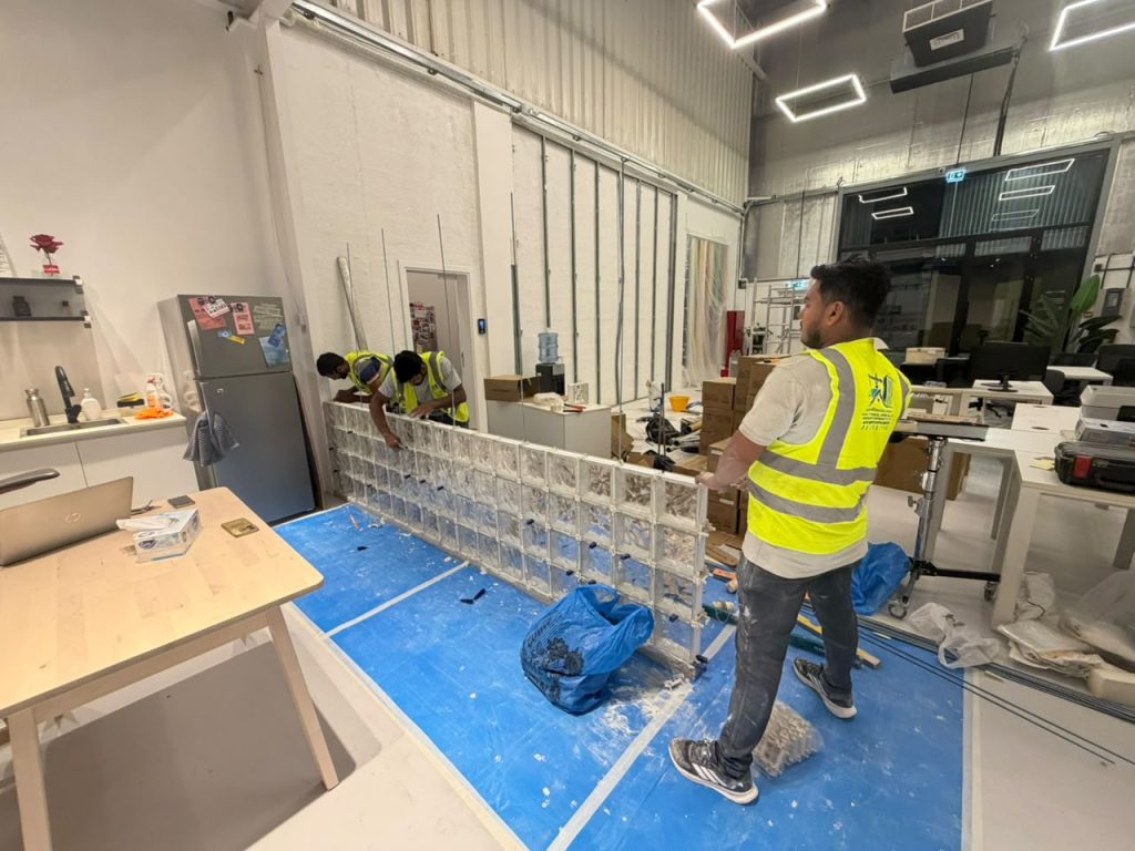 Glass Blocks Supply Installation in Al Quoz Dubai Prime Stone Technical