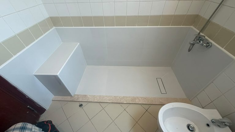 Bathroom Shower Area Tile Installation in Dubai