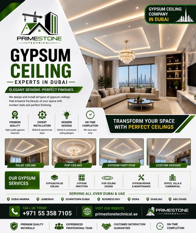Gypsum Ceiling Contractor in Dubai 1 Gypsum Ceiling Contractor in Dubai